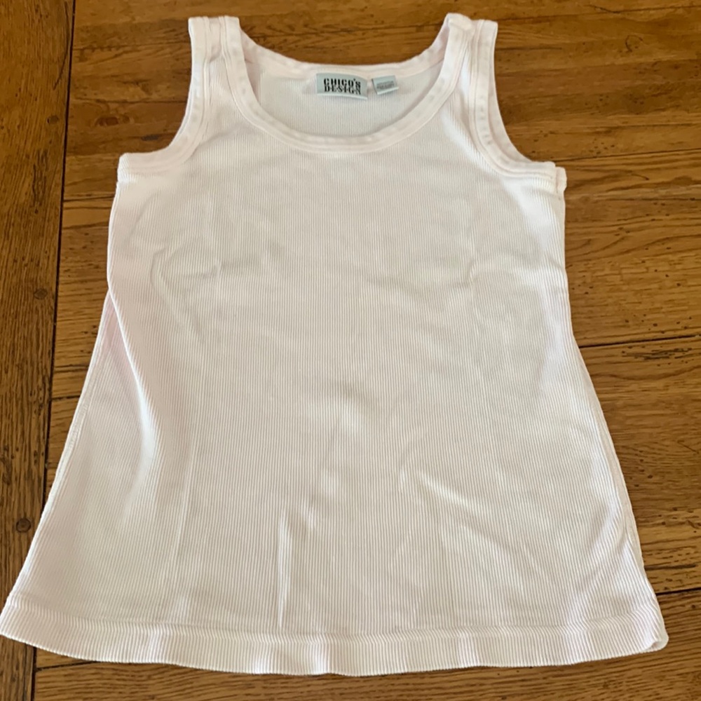 Chicos pale pink cotton tank top